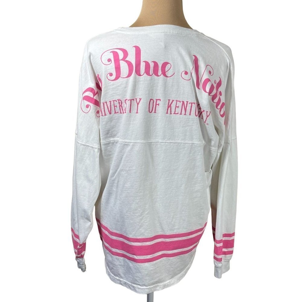 Three Square Women's UK Wildcats Pink White Long Sleeve T-Shirt Size M Medium